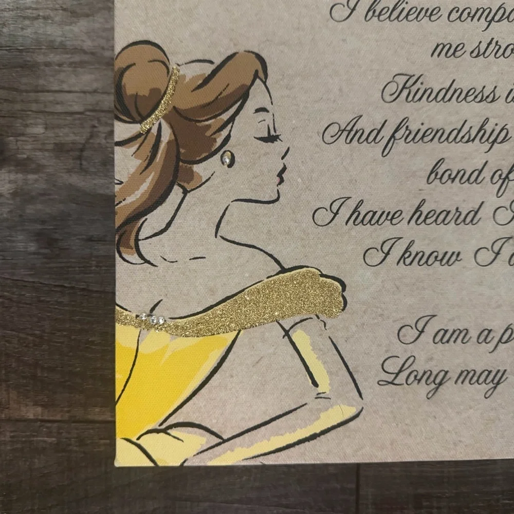Disney Princess Themed Art Print on Canvas
